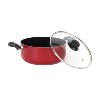 Royalford RF12597 3PCS non-stick cookware set with premium aluminium body includes frypan and casserole| durable coating, bakelite handles and multi-cooktop compatibility