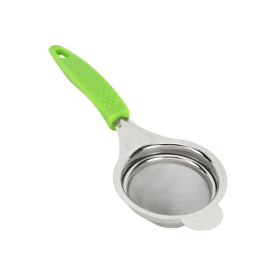 Royalford RF12617 Stainless Steel Strainer 7.5cm| extra fine mesh for precise straining & durable rust-resistant build| ergonomic non-slip handle, dishwasher safe design|