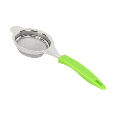 Royalford RF12618 Stainless Steel Strainer 9cm| extra fine mesh for smooth straining & durable rust-resistant build| ergonomic non-slip handle, dishwasher safe design|