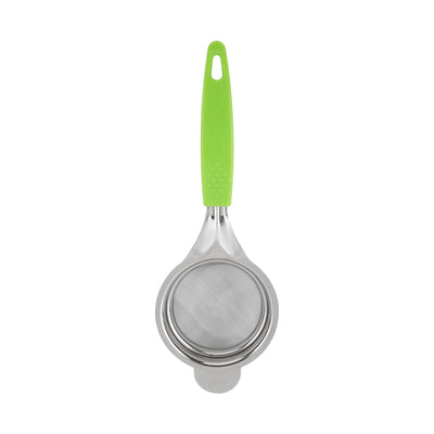 Royalford RF12618 Stainless Steel Strainer 9cm| extra fine mesh for smooth straining & durable rust-resistant build| ergonomic non-slip handle, dishwasher safe design|