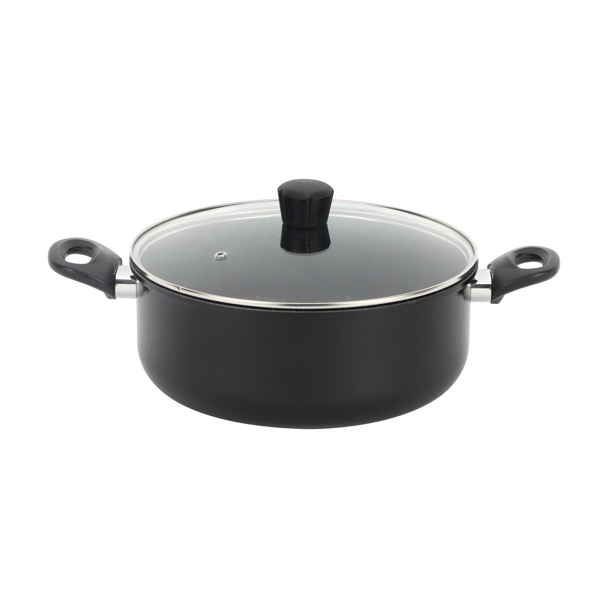 Royalford RF12628 Aurora Forged Aluminium Cookware Set 6 Pcs | Induction Compatible Granite Non-Stick Pots and Pans| Tempered Glass Lids| Durable 5-Layer Build Cooking