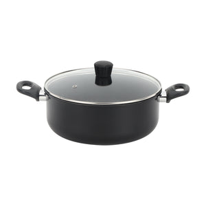 Royalford RF12628 Aurora Forged Aluminium Cookware Set 6 Pcs | Induction Compatible Granite Non-Stick Pots and Pans| Tempered Glass Lids| Durable 5-Layer Build Cooking