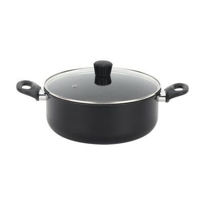 Royalford RF12628 Aurora Forged Aluminium Cookware Set 6 Pcs | Induction Compatible Granite Non-Stick Pots and Pans| Tempered Glass Lids| Durable 5-Layer Build Cooking