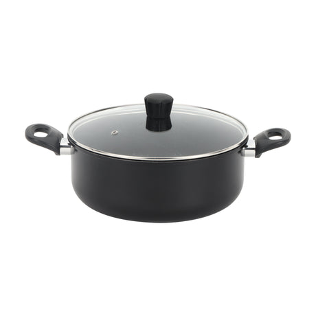Royalford RF12628 Aurora Forged Aluminium Cookware Set 6 Pcs | Induction Compatible Granite Non-Stick Pots and Pans| Tempered Glass Lids| Durable 5-Layer Build Cooking