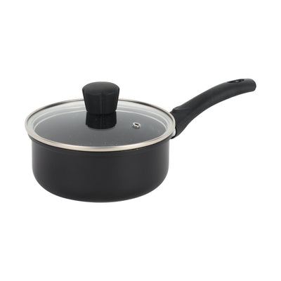 Royalford RF12628 Aurora Forged Aluminium Cookware Set 6 Pcs | Induction Compatible Granite Non-Stick Pots and Pans| Tempered Glass Lids| Durable 5-Layer Build Cooking