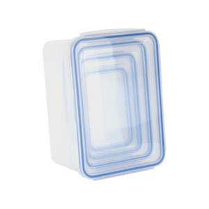 Royalford RF12630 4PCS Square Food Storage Container Set | BPA-Free PP Plastic Leak-Proof Lids | Freezer Safe Stackable Kitchen Storage Boxes for Fresh Food & Meal Prep