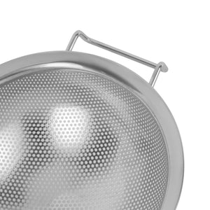 Royalford RF12661 25cm Stainless Steel Strainer with Extra Fine Mesh | Dishwasher Safe Kitchen Sieve | Long Non-Slip PP Handle | Rust-Resistant & Durable Design