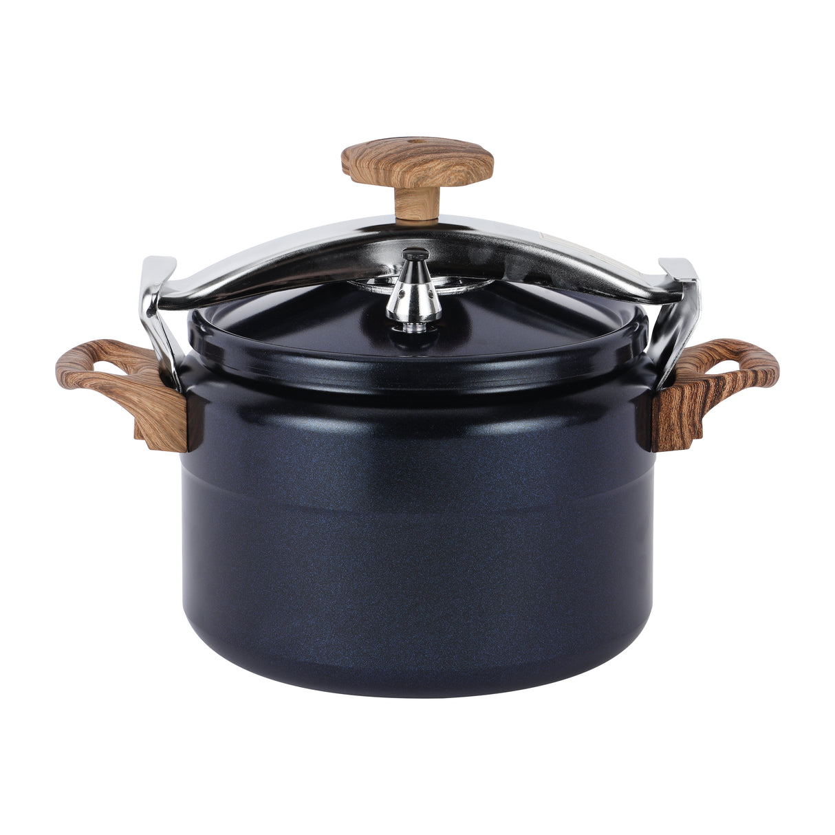 Royalford RF12662 Blueberry 5L Induction Base Pressure Cooker | Ceramic Non-Stick Interior | Extra Thick Three-Ply Base |  Soft Touch Handles & 5 Years Warranty