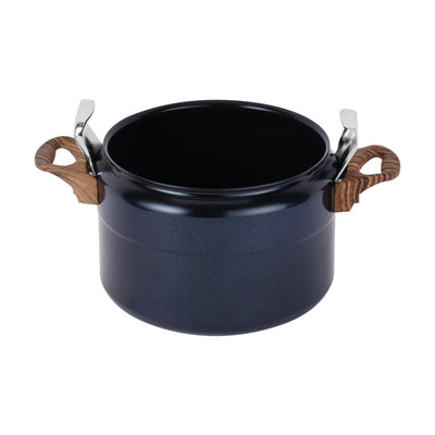 Royalford RF12663 Blueberry 7L Induction Base Pressure Cooker | Ceramic Non-Stick Interior | Extra Thick Three-Ply Base and 5 Years Warranty | Perfect for Family Cooking