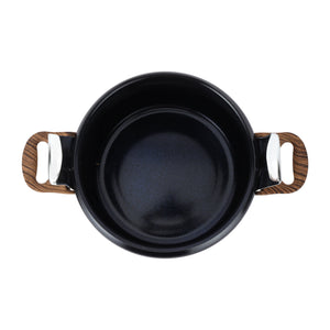 Royalford RF12665 Blueberry 11L Induction Base Pressure Cooker | Ceramic Non-Stick Interior | Extra-Thick Three-Ply Base | Durable Aluminium Body and Soft-Touch Handles