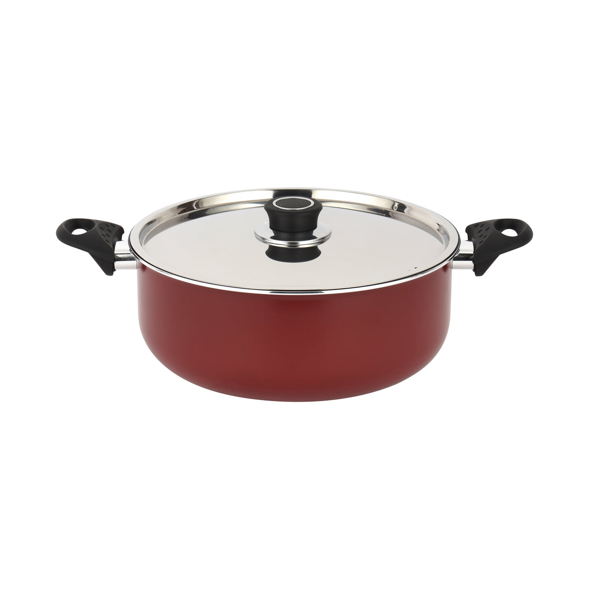 Royalford RF12666 Non Stick Casserole Set 6 PCS | Press Aluminium Cookware with Stainless Steel Lid | 3 Layer Non Stick Coating | Heat Resistant Bakelite Handles