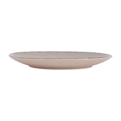 Royalford RF12667 Stoneware Dinner Plate| durable elegant serving plate with spiral design| dishwasher, microwave & freezer safe, for daily dining & serving use|
