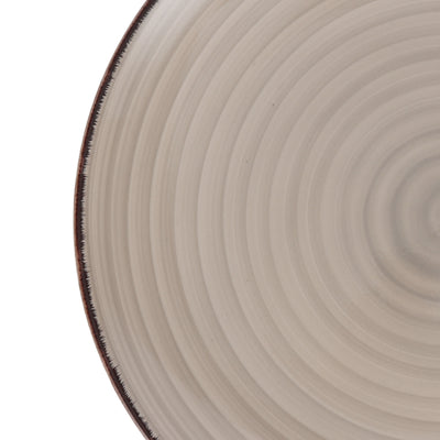 Royalford RF12667 Stoneware Dinner Plate| durable elegant serving plate with spiral design| dishwasher, microwave & freezer safe, for daily dining & serving use|