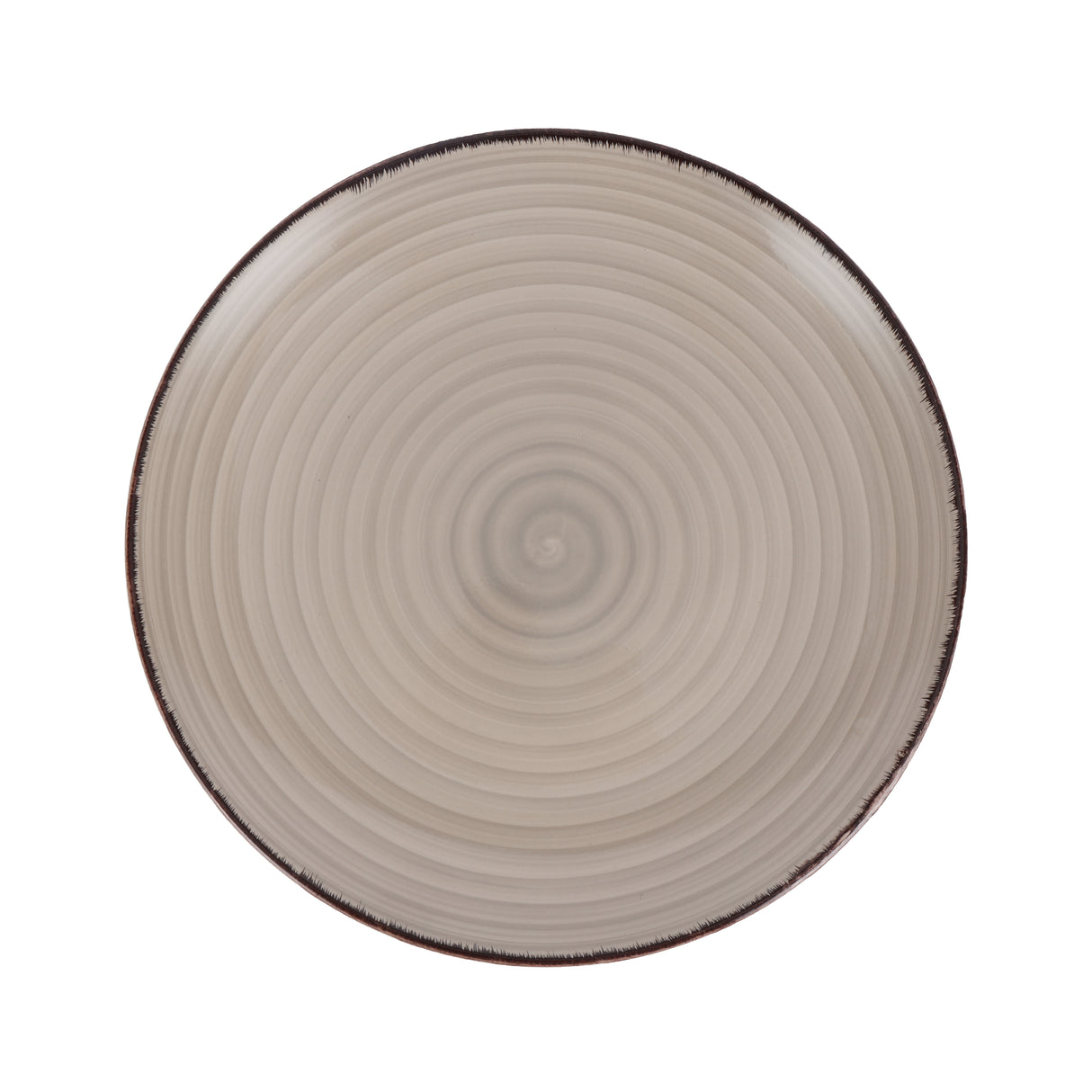 Royalford RF12667 Stoneware Dinner Plate| durable elegant serving plate with spiral design| dishwasher, microwave & freezer safe, for daily dining & serving use|