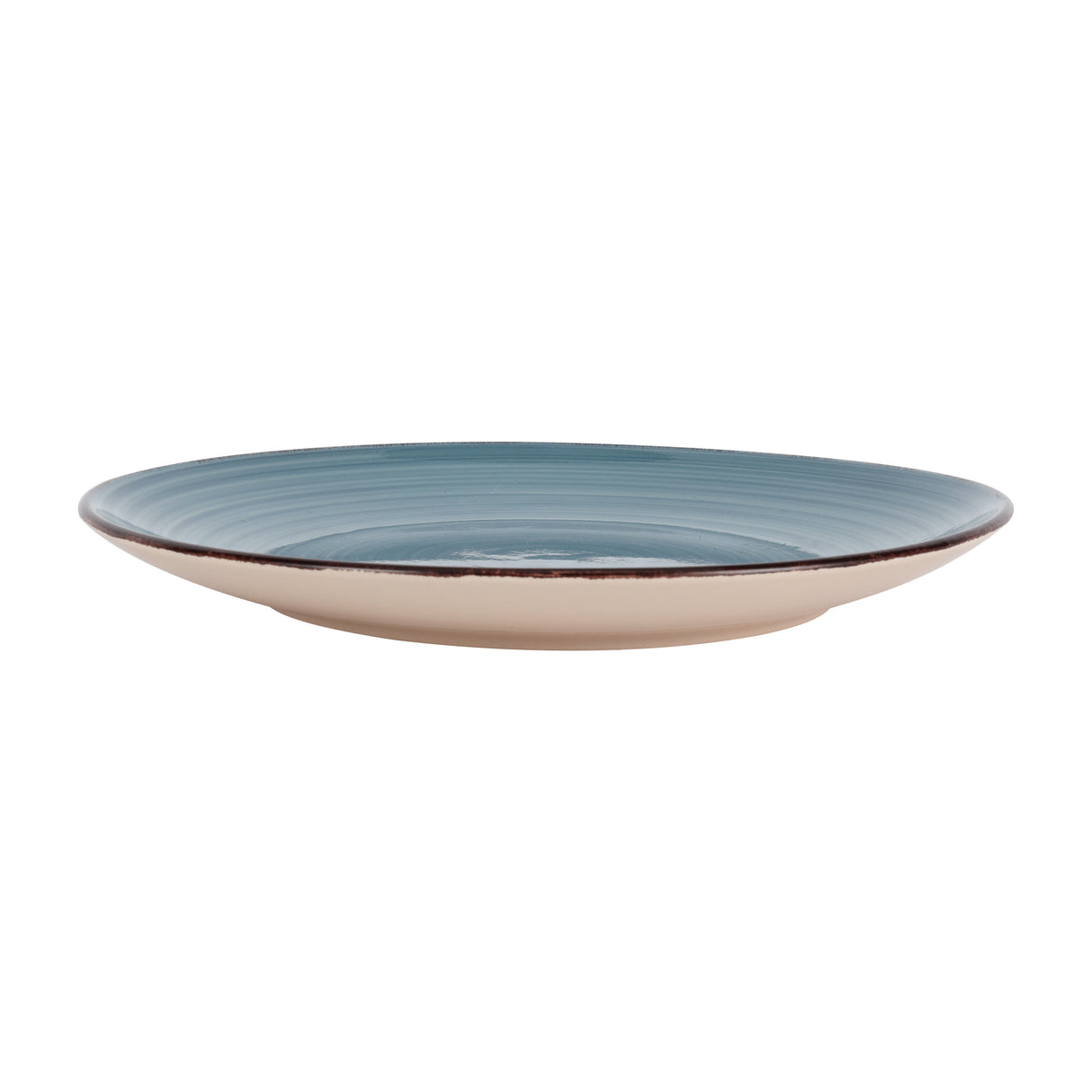 Royalford RF12671 Stoneware Dinner Plate 10.5"| stylish blue textured design & durable stoneware build| microwave & dishwasher safe, perfect for daily dining use|