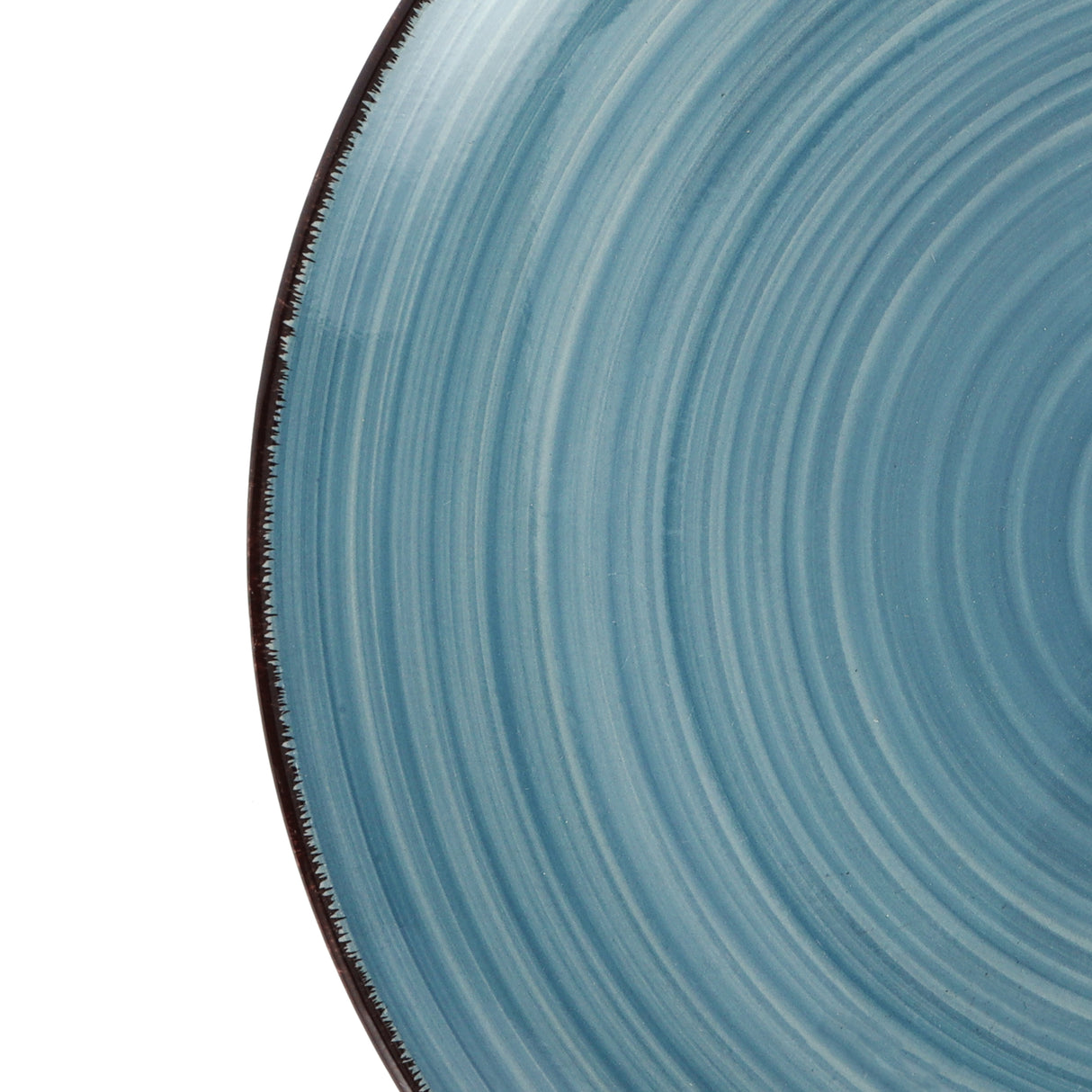 Royalford RF12671 Stoneware Dinner Plate 10.5"| stylish blue textured design & durable stoneware build| microwave & dishwasher safe, perfect for daily dining use|