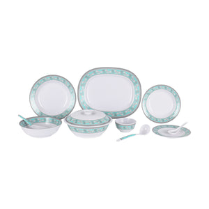 Royalford RF12676 Melamine Dinner Set 70 Pcs | Durable & Elegant Premium Melamine Tableware with Plates, Bowls & Serving Spoons for Home, Restaurant & Special Occasions