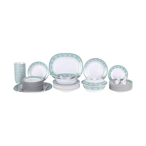 Royalford RF12676 Melamine Dinner Set 70 Pcs | Durable & Elegant Premium Melamine Tableware with Plates, Bowls & Serving Spoons for Home, Restaurant & Special Occasions