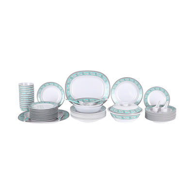 Royalford RF12676 Melamine Dinner Set 70 Pcs | Durable & Elegant Premium Melamine Tableware with Plates, Bowls & Serving Spoons for Home, Restaurant & Special Occasions