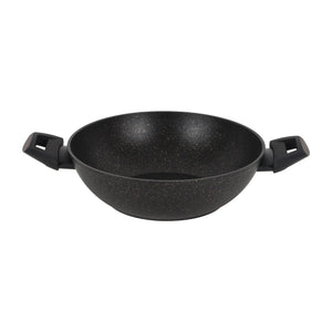 Royalford RF12677 Authentic Forged Aluminium 12-Piece Granite Coated Cookware Set with Glass Lids | 5-Layer Non-Stick, Induction Compatible Pots & Pans for Home Cooking