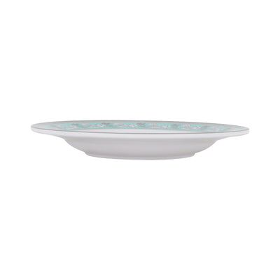 Royalford RF12707 10" melamine deep dinner plate| durable chip-resistant build and lightweight design| elegant finish, dishwasher and freezer safe for daily use|
