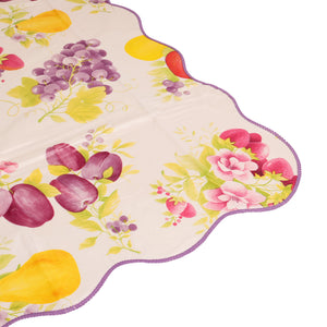 Royalford RF1270-TC PVC Table Cloth |  Square Waterproof Floral Dining Table Cover | Spill-Resistant Easy Clean Plastic Tablecloth for Kitchen, Dining & Outdoor Use