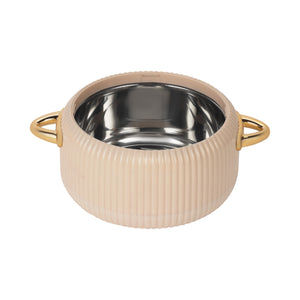 Royalford RF12710 Pearl Insulated Hot Pot 2400ml | Stainless Steel Inner Casserole |  PU Insulation | Durable PP Outer Body & Firm Twist Lock Lid | Perfect for Serving