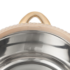 Royalford RF12710 Pearl Insulated Hot Pot 2400ml | Stainless Steel Inner Casserole |  PU Insulation | Durable PP Outer Body & Firm Twist Lock Lid | Perfect for Serving