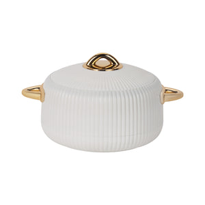 Royalford RF12711 2800ml Pearl Insulated Hot Pot |  Stainless Steel Inner Casing | Super PU Insulation | Firm Twist Lock Lid & Durable PP Outer Body for Hot Food Storage