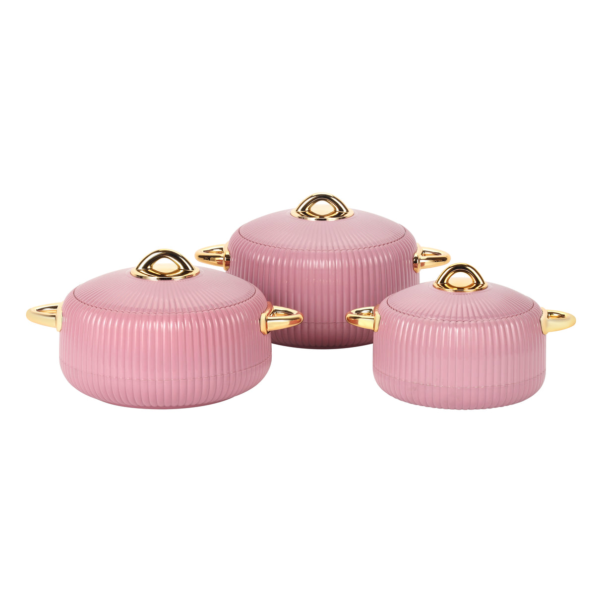 Royalford RF12712 Pearl Insulated Hot Pot 3PC Set |stainless steel inner casing| durable PP outer body and PU insulation to keep food hot| fresh and flavorful for longer.