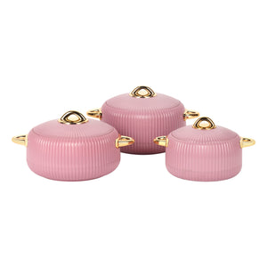 Royalford RF12712 Pearl Insulated Hot Pot 3PC Set |stainless steel inner casing| durable PP outer body and PU insulation to keep food hot| fresh and flavorful for longer.