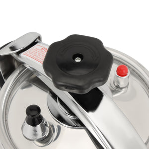 Royalford RF12714 3L aluminium pressure cooker with multi-safety device| pressure indicator, strong welded base, food-grade sealing ring and even heat cooking performance