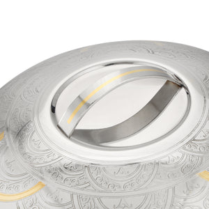 Royalford RF12717 Tuffah Stainless Steel Hot Pot 5000 ml | Double Wall Vacuum Insulated Hot Food Server with Firm Twist Lock Lid | Perfect for Serving Meals Hot & Fresh