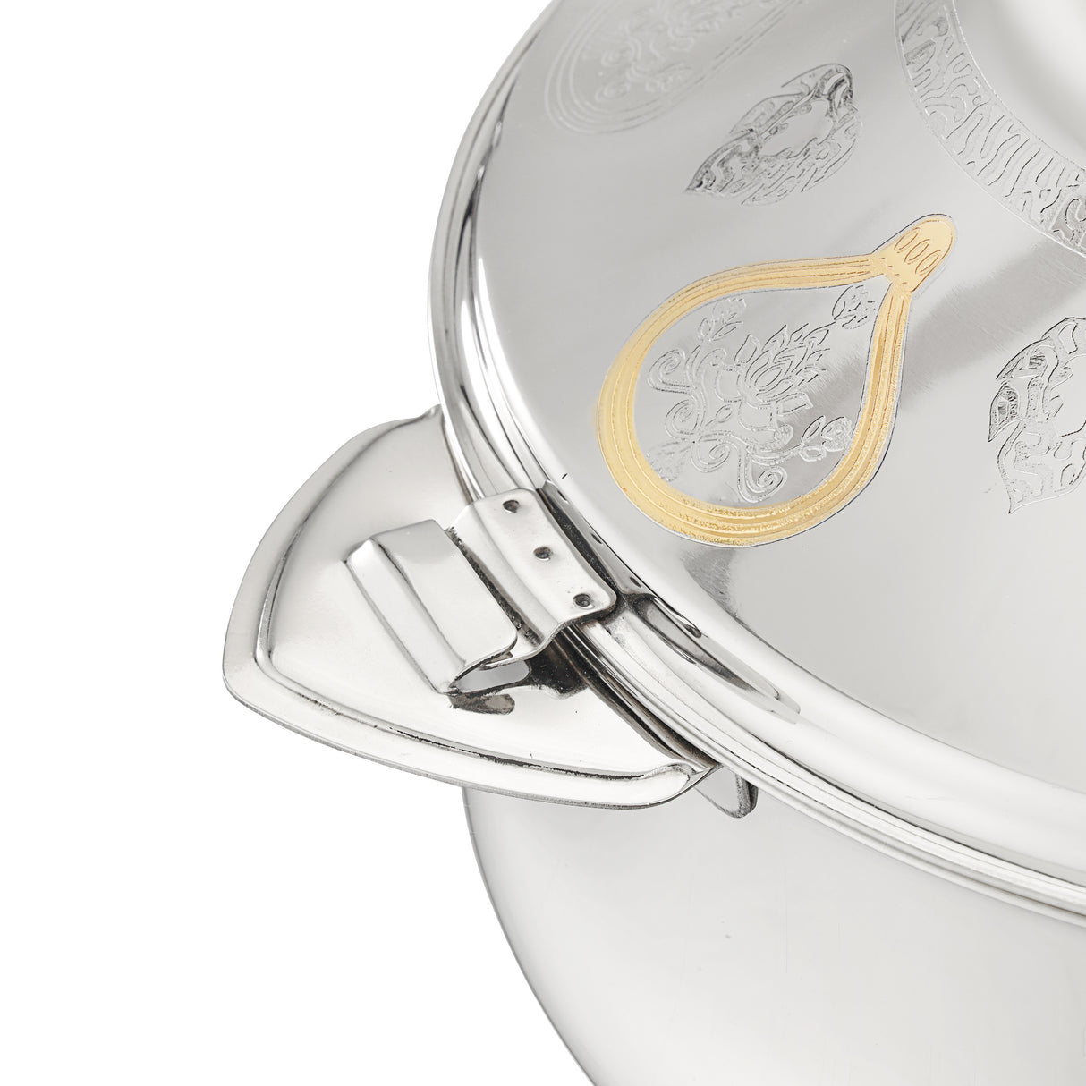 Royalford RF12718 Suhur Stainless Steel Hot Pot 2500ml | Double Wall Vacuum Insulated Food Warmer with Secure Twist Lock Lid | Strong Handles & Elegant Serving Design
