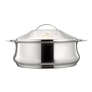 Royalford RF12719 Suhur Hot Pot 3500ml | Stainless Steel Double Wall Vacuum Insulated Food Warmer | Twist Lock Lid |Easy Carry Handles for Home Dining & Serving Use