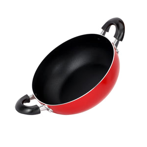 Royalford RF12730 24CM Non-Stick Wok Pan | Strong Aluminium Body | Durable Non-Stick Coating | Heat Resistant Bakelite Handles | Perfect for Stir Fry & Daily Cooking