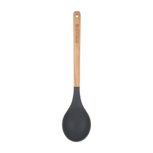 Royalford RF12750 Silicone Scraper with Wooden Handle | Heat Resistant | Food Grade | Non Stick Safe | Durable Kitchen Spatula Scraper Tool for Cooking, Baking  & Mixing