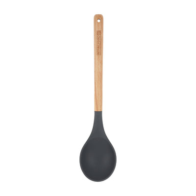 Royalford RF12750 Silicone Scraper with Wooden Handle | Heat Resistant | Food Grade | Non Stick Safe | Durable Kitchen Spatula Scraper Tool for Cooking, Baking  & Mixing