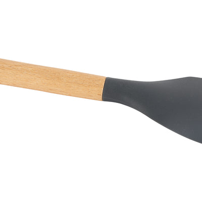 Royalford RF12751 Silicone Spatula with Wooden Handle | Heat Resistant | Food Grade | Non Stick Safe | Durable Kitchen Cooking Tool for Flipping, Stirring  & Scraping