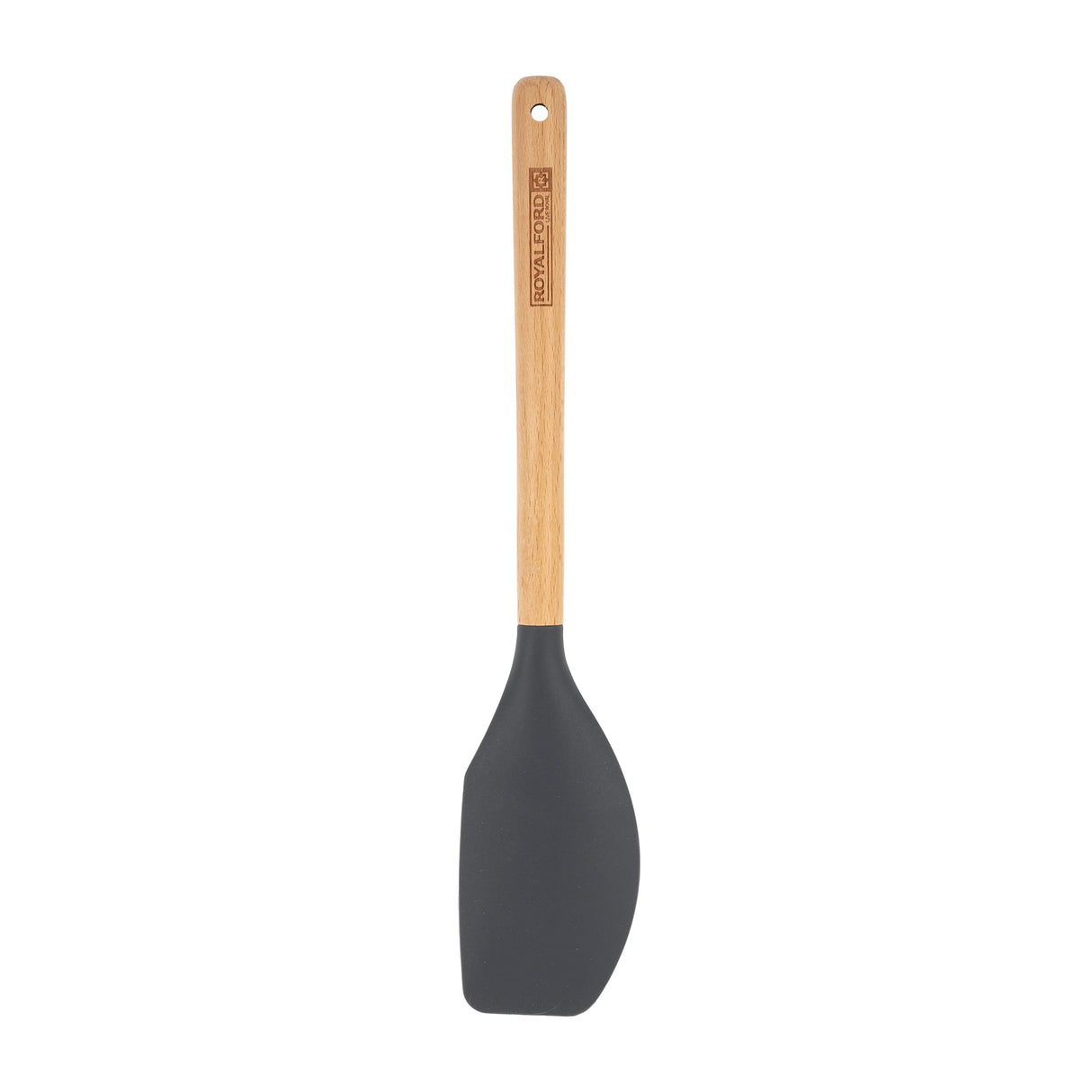 Royalford RF12751 Silicone Spatula with Wooden Handle | Heat Resistant | Food Grade | Non Stick Safe | Durable Kitchen Cooking Tool for Flipping, Stirring  & Scraping