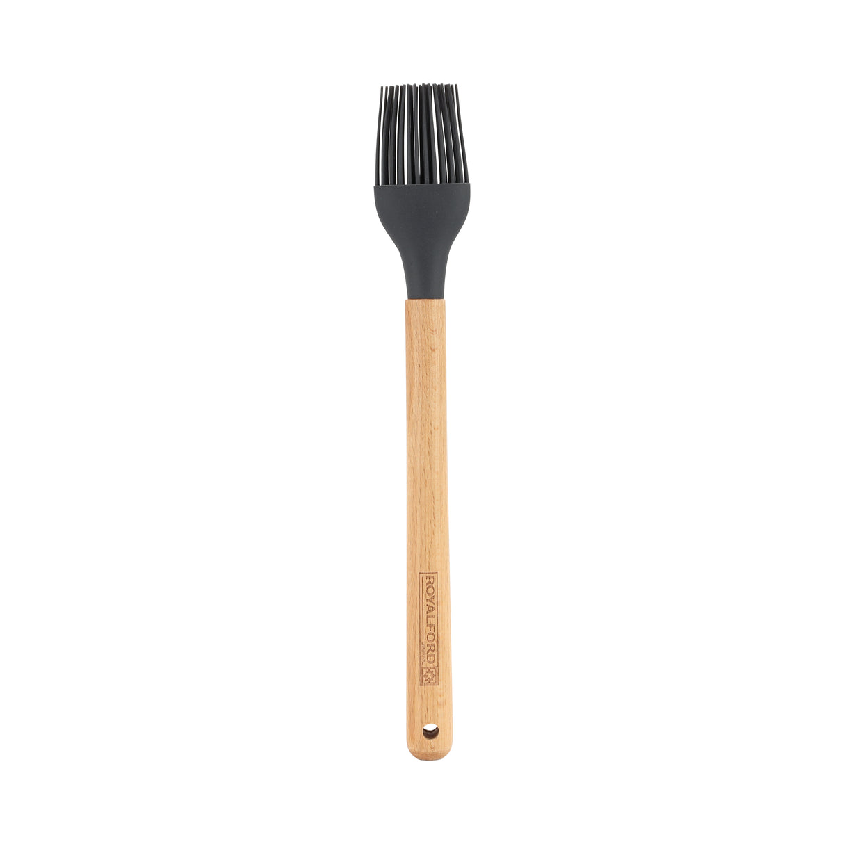 Royalford RF12752 Silicone Basting Brush Spatula with Wooden Handle | Heat Resistant | Food Grade | Non Stick Safe Durable Kitchen Oil Brush for Cooking & Baking BBQ