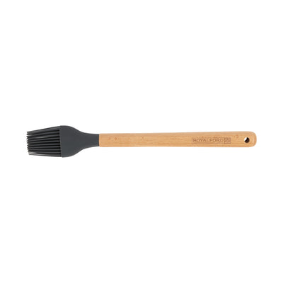Royalford RF12752 Silicone Basting Brush Spatula with Wooden Handle | Heat Resistant | Food Grade | Non Stick Safe Durable Kitchen Oil Brush for Cooking & Baking BBQ