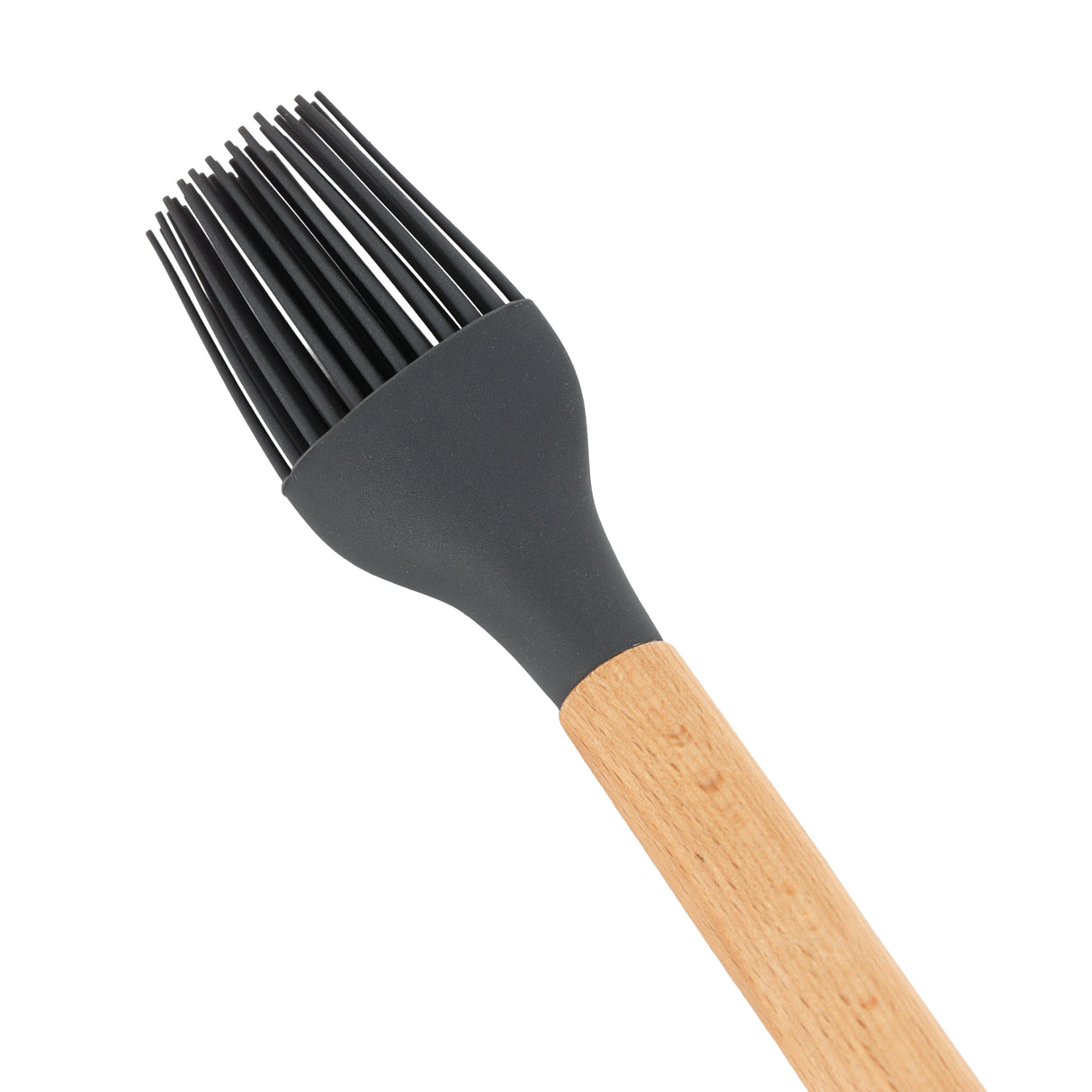 Royalford RF12752 Silicone Basting Brush Spatula with Wooden Handle | Heat Resistant | Food Grade | Non Stick Safe Durable Kitchen Oil Brush for Cooking & Baking BBQ