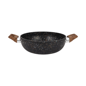 Royalford RF12754 Multistone Forged Aluminium 9-Piece Cookware Set | Granite Non-Stick Coating | Induction Compatible Pots & Pans with Glass Lids and Soft Touch Handles