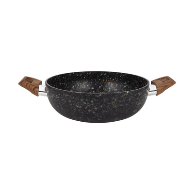 Royalford RF12754 Multistone Forged Aluminium 9-Piece Cookware Set | Granite Non-Stick Coating | Induction Compatible Pots & Pans with Glass Lids and Soft Touch Handles