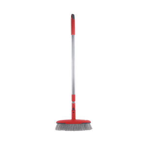 Royalford RF12756 Easy Broom with Iron Handle 31cm | One-Click Series Floor Broom | 143cm Long Handle | Heavy Duty Cleaning Brush | Perfect for Home & Commercial Use