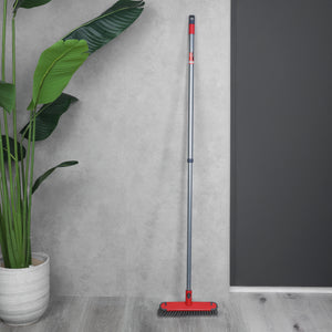 Royalford RF12760 Easy Broom with Iron Handle | 29cm Wide Head | Durable Floor Cleaning Broom for Tile, Wood, Marble Floors| Multipurpose Sweeping Brush for Home & Office
