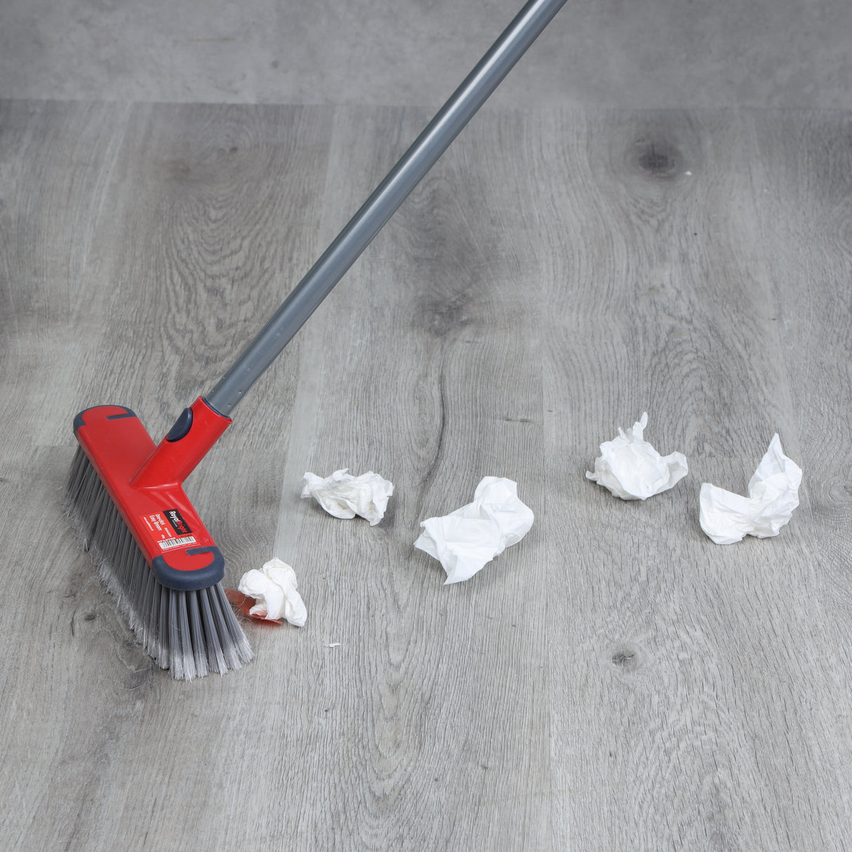 Royalford RF12760 Easy Broom with Iron Handle | 29cm Wide Head | Durable Floor Cleaning Broom for Tile, Wood, Marble Floors| Multipurpose Sweeping Brush for Home & Office