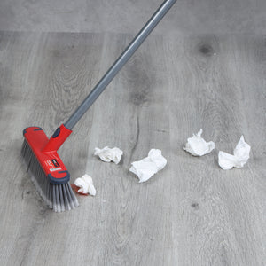 Royalford RF12760 Easy Broom with Iron Handle | 29cm Wide Head | Durable Floor Cleaning Broom for Tile, Wood, Marble Floors| Multipurpose Sweeping Brush for Home & Office