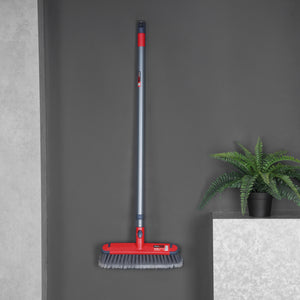 Royalford RF12760 Easy Broom with Iron Handle | 29cm Wide Head | Durable Floor Cleaning Broom for Tile, Wood, Marble Floors| Multipurpose Sweeping Brush for Home & Office